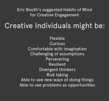 Eric Booth\'s suggestions for Creative Traits